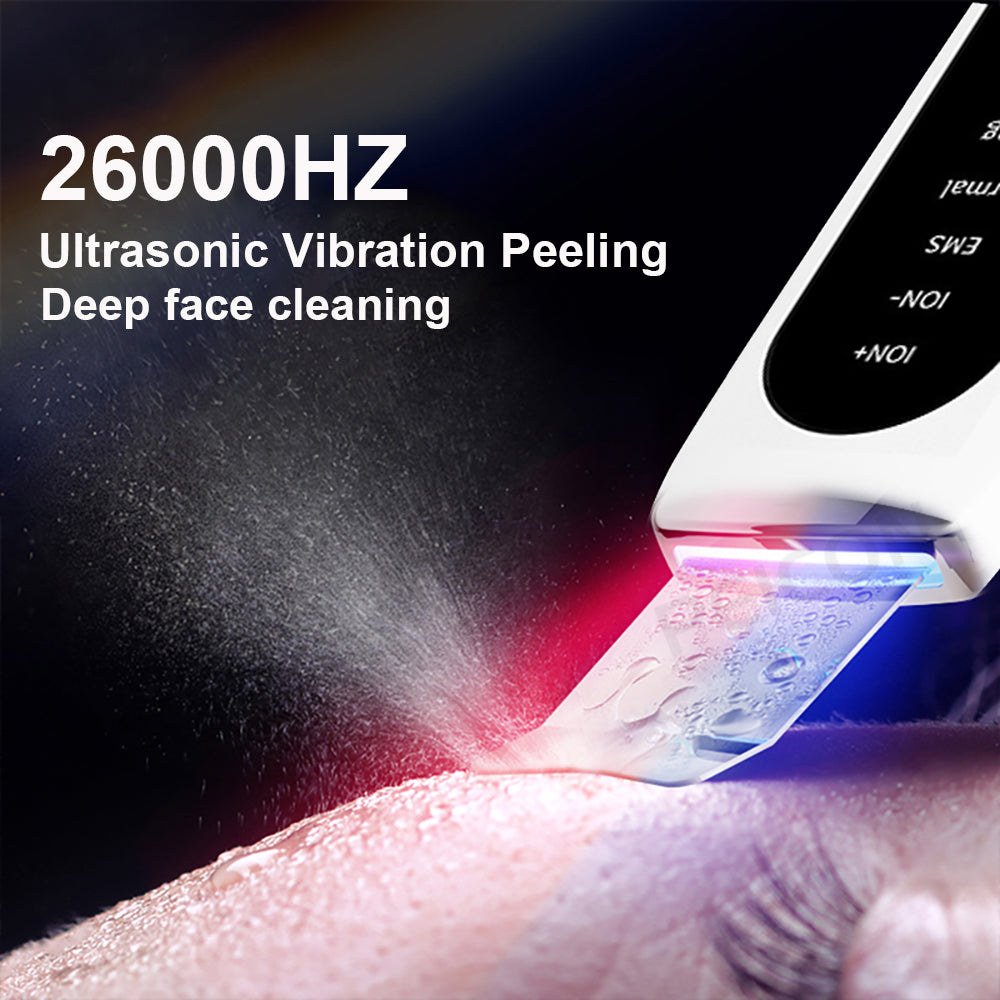 Ultrasonic Microcurrent Color Light Skin Scrubber