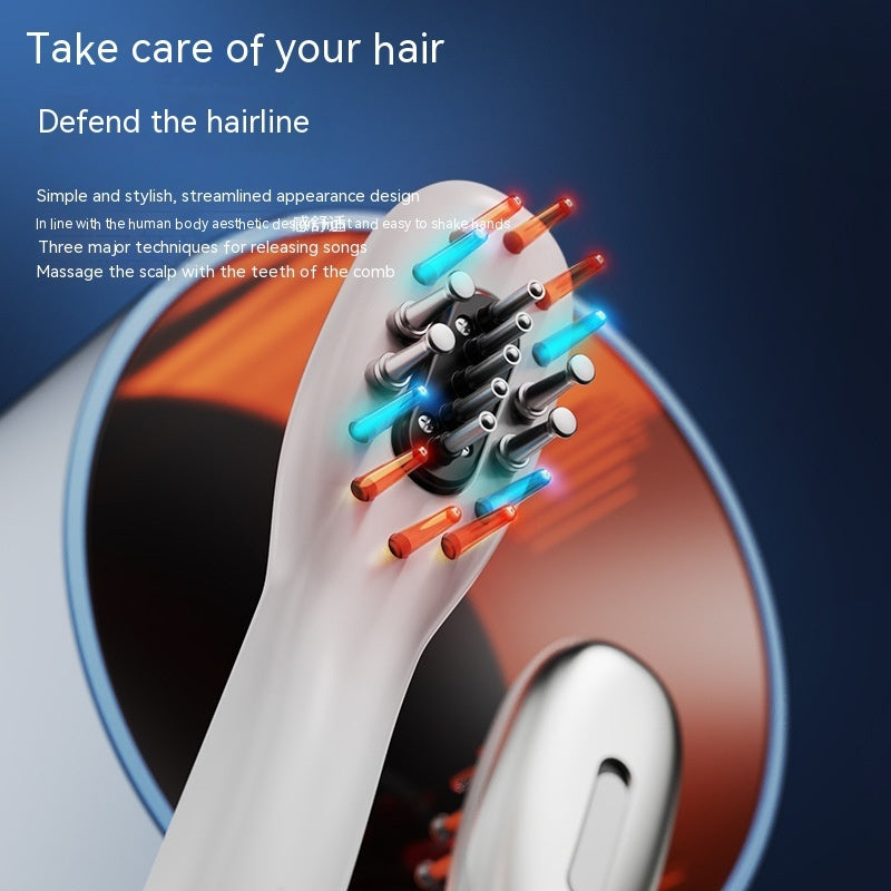 Electric Red Light Hair Comb Scalp Massager