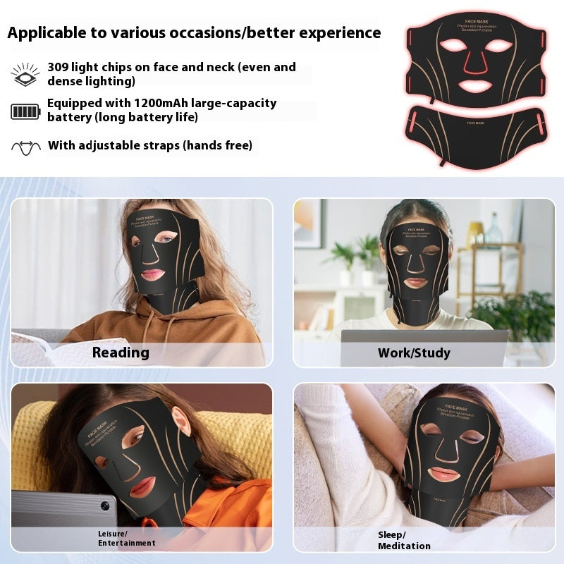 Red Light LED Facial Silicone Beauty Mask
