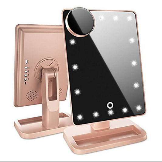 10X Magnifying Touch Screen Mirror With 20 LED Lights